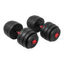 40kg Adjustable Rubber Dumbbell Set Barbell Home GYM Exercise Weights-1