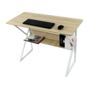 Wood & Metal Computer Desk with Shelf Home Office Furniture-6