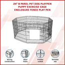 24" 8 Panel Pet Dog Playpen Puppy Exercise Cage Enclosure Fence Play Pen-6