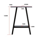 2x Rustic Dining Table Legs Steel Industrial Vintage 71cm - Black-11