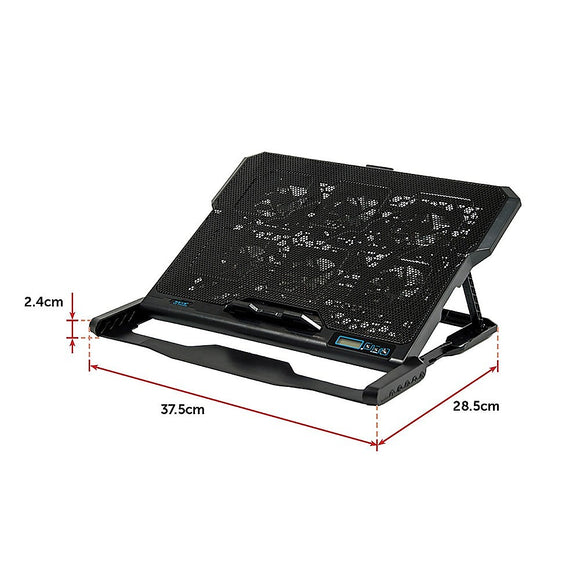 Laptop Cooling Pad with Adjustable Fan Stand – Fits 11" to 17" Notebooks