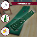 Golf Beer Pong Game Toy Set Green Golf Putting Matt with 2 Putters, 6 Balls-10