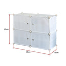 White Cube DIY Shoe Cabinet Rack Storage Portable Stackable Organiser Stand-6