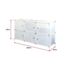 White Cube DIY Shoe Cabinet Rack Storage Portable Stackable Organiser Stand-8