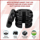 4pcs Outdoor Canopy Tent Leg Weights Anchor Stand Heavy Duty Gazebo Discs Base-3