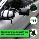 2x Towing Mirrors Pair Clip on Multi Fit Clamp On Towing Caravan 4X4 Trailer-11