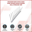 20x 50cm Bird Spike S304 wire Spikes Eaves Pigeon Gull Starling 10M-5