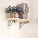 2x 10" Stainless Steel Folding Table Bracket Shelf Bench 50kg Load Heavy Duty-2