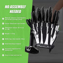 Kitchen 17 Piece Knife Set with Block and Sharpener Chef Knives-10