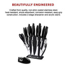 Kitchen 17 Piece Knife Set with Block and Sharpener Chef Knives-11