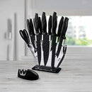 Kitchen 17 Pc Knife Set w/ Block & Sharpener Chef Bread Steak Knives-5