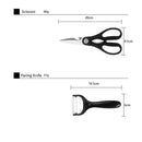 Kitchen 17 Pc Knife Set w/ Block & Sharpener Chef Bread Steak Knives-15