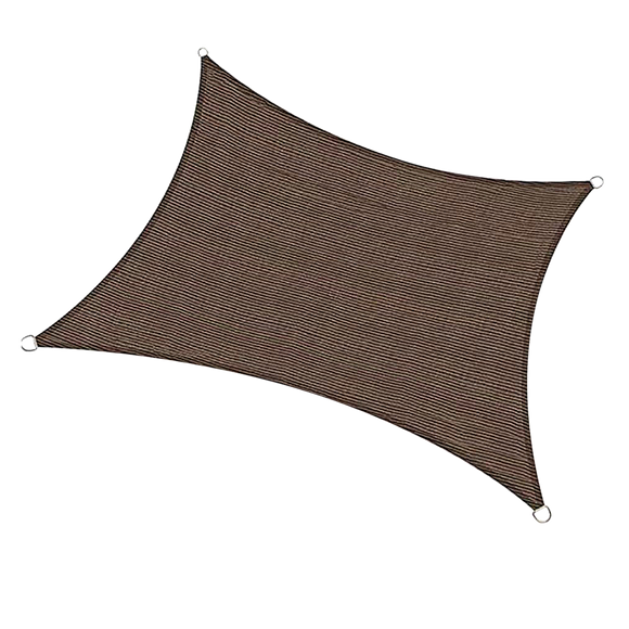Rectangle Sun Shade Sail Fabric Garden Patio Pool Awning Canopy Cover Coffee