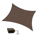 Rectangle Sun Shade Sail Fabric Garden Patio Pool Awning Canopy Cover Coffee-9