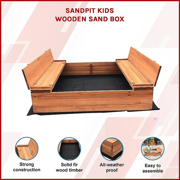 Sandpit Kids Wooden Sand box