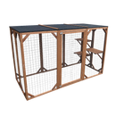 180cm Large Cat Enclosure Wooden Outdoor Cage with 3 Platforms-1