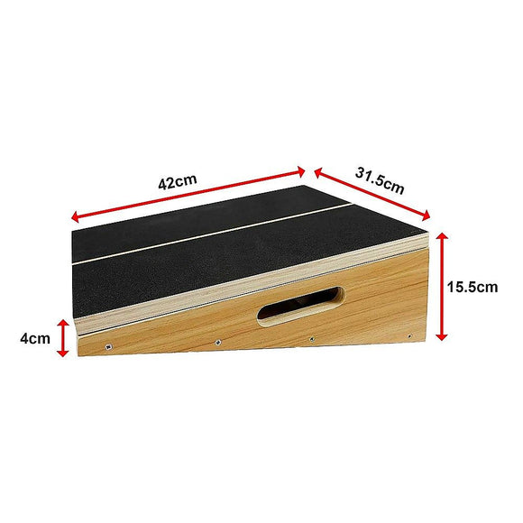 Wooden Slant Exercise Board With Adjustable Incline And Non-Slip Surface