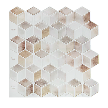 Tiles 3D Peel and Stick Wall Tile Shell Mosaic 10 Sheets