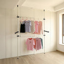 Heavy Duty Adjust Clothes Rail Storage Garment Shelf Hanging Display Stand Rack-6