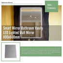 Smart Mirror Bathroom Vanity LED Lighted Wall Mirror 800x600mm-9