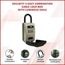 Security 4 Digit Combination Cable Lock Box With Luminous Dials-6