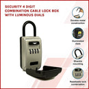 Security 4 Digit Combination Cable Lock Box With Luminous Dials-7
