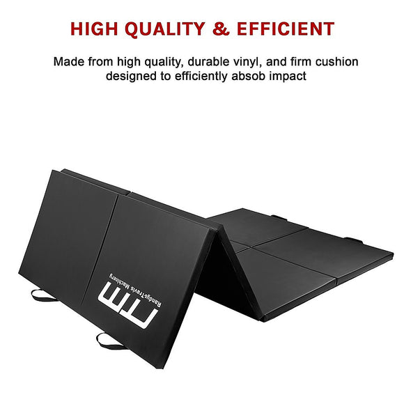 Folding Black Exercise Mat – Gymnastics, Martial Arts, Yoga, Karate & Judo Training