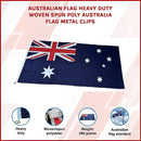 Australian Flag Heavy Duty Woven Spun Poly Australia Flag Metal Clips-3