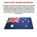Australian Flag Heavy Duty Woven Spun Poly Australia Flag Metal Clips-10