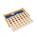 Wooden 4 in a Row Game Classic Family Board Game Educational Toy for Kids & Children-5