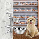 Wall Mounted Dog Bowl Adjustable Height Pet Feeder-6