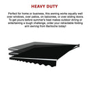 Outdoor Folding Arm Awning Retractable Sunshade Canopy Black 4.0m x 2.5m-11