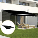 Outdoor Folding Arm Awning Retractable Sunshade Canopy Black 5.0m x 2.5m-6