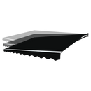 Outdoor Folding Arm Awning Retractable Sunshade Canopy Black 5.0m x 2.5m-9
