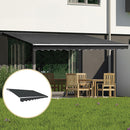 Outdoor Folding Arm Awning Retractable Sunshade Canopy Grey 4.0m x 3.0m-9