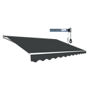 Motorised Outdoor Folding Arm Awning Retractable Sunshade Canopy Grey 4.0m x 3.0m-1