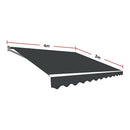 Motorised Outdoor Folding Arm Awning Retractable Sunshade Canopy Grey 4.0m x 3.0m-14