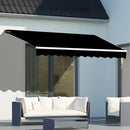 Motorised Outdoor Folding Arm Awning Retractable Sunshade Canopy Black 4.0m x 3.0m-2