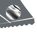 Motorised Outdoor Folding Arm Awning Retractable Sunshade Canopy Grey 5.0m x 2.5m-8