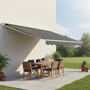 Motorised Outdoor Folding Arm Awning Retractable Sunshade Canopy Grey 5.0m x 2.5m-8
