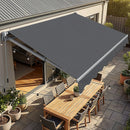 Motorised Outdoor Folding Arm Awning Retractable Sunshade Canopy Grey 5.0m x 3.0m-7