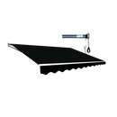 Motorised Outdoor Folding Arm Awning Retractable Sunshade Canopy Black 5.0m x 3.0m-2
