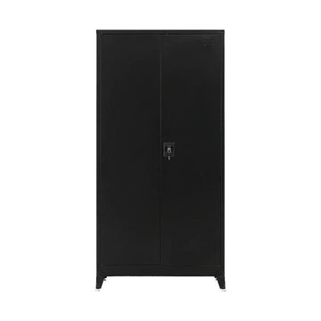 Two-Door Metal Cabinet Shelf Storage for Home Office Gym