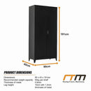 Two-Door Metal Cabinet Shelf Storage for Home Office Gym-11