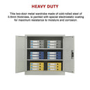 Two-Door Metal Short Cabinet Shelf Storage for Home Office Gym-5