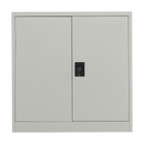 Two-Door Metal Short Cabinet Shelf Storage for Home Office Gym-10