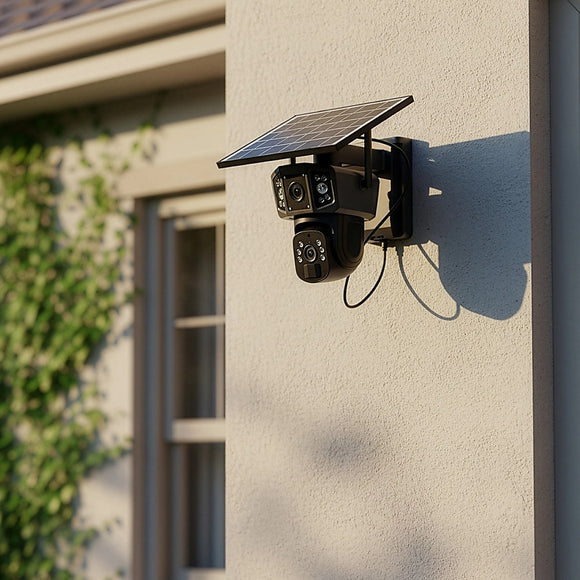 9MP Wireless Solar Camera WIFI Security Outdoor Battery PTZ CCTV Home House V380