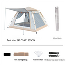 Camping Tent with Awning | Waterproof Family Tent with Carry Bag and Accessories 240*240*155cm Cloudy Gray-5