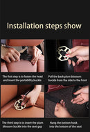 Chocolate Leather Car Backseat Organizer with Foldable Tray Table & Trash Bag - Multi-functional Car Storage Solution-7