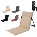 Brown Outdoor Folding Lawn Chair with Backrest - Lightweight, Portable Camping Chair, Beach & Park Recliner, Easy-to-Carry for Relaxing Outdoors-5